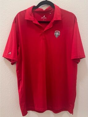 UNM Lobos Antigua Men's Red Polo